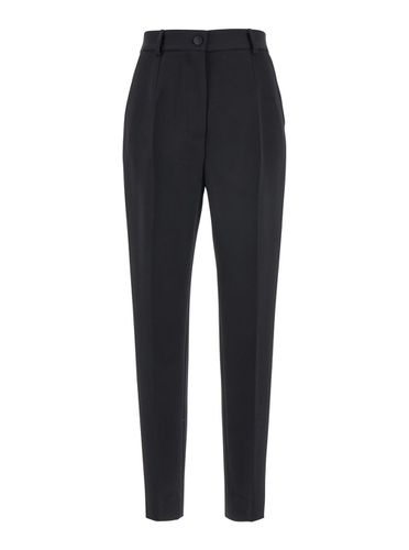 Pants With High Waist And Belt Loops In Wool Woman - Dolce & Gabbana - Modalova