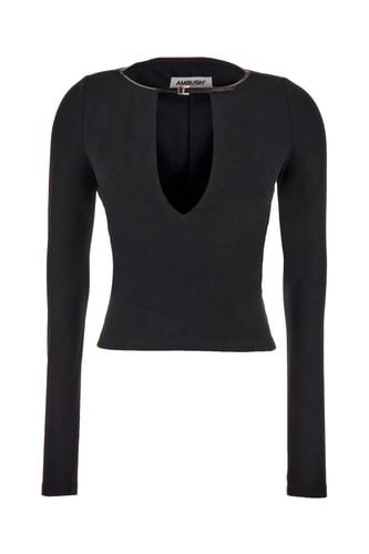 AMBUSH Black Stretch Viscose Top - AMBUSH - Modalova