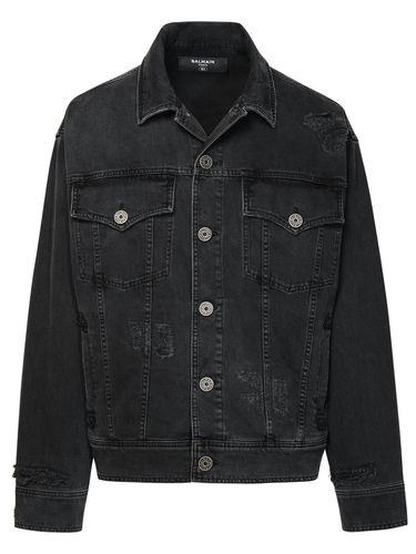 Balmain Black Cotton Jacket - Balmain - Modalova