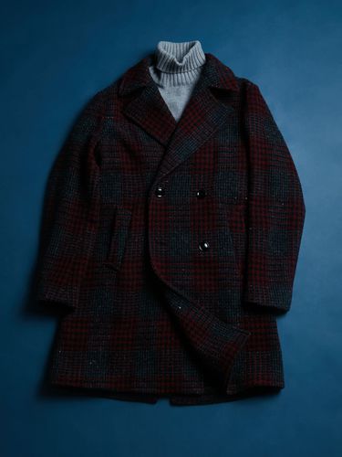 Aalbany Double-breasted Checked Coat - doppiaa - Modalova