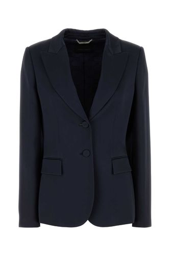 Navy Acetate Blend Blazer - Alberta Ferretti - Modalova