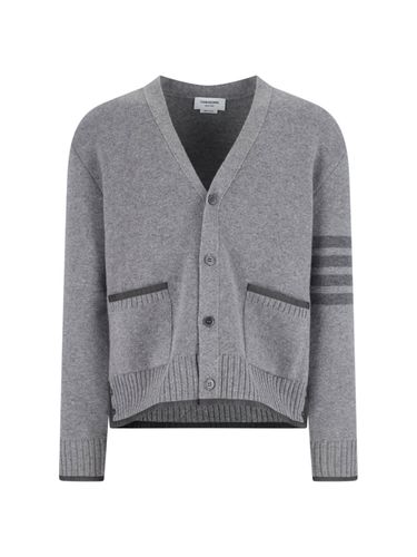 Virgin Wool Cardigan 4-bar - Thom Browne - Modalova