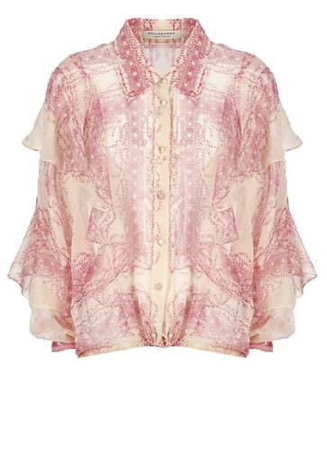 Printed Crepe Shirt - Philosophy di Lorenzo Serafini - Modalova