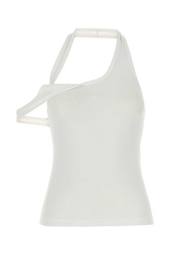 White Stretch Cotton Tank Top - Courrèges - Modalova