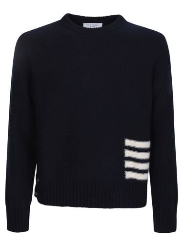 Navy Blue Wool Blend Sweater - Thom Browne - Modalova