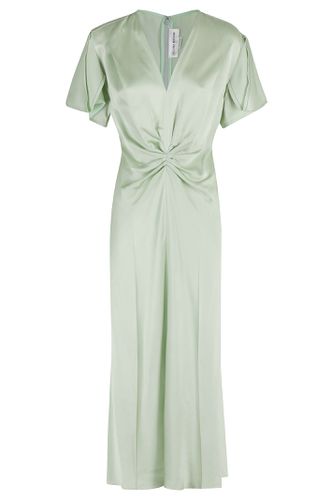 Gathered V Neck Midi Dress - Victoria Beckham - Modalova