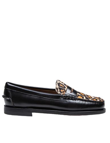 Dan Vamp Leather Mocasin Color Black/spotted - Sebago - Modalova