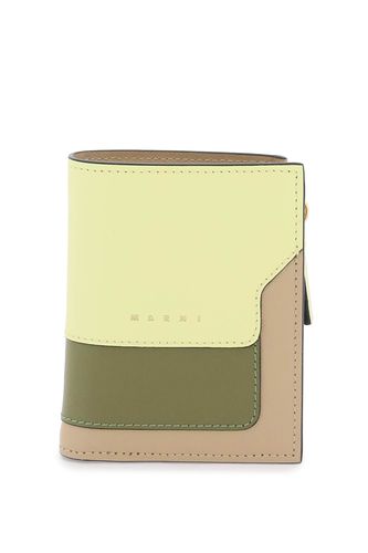 Multicolored Saffiano Leather Bi-fold Wallet - Marni - Modalova