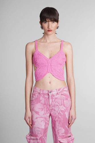 Cropped Top With Butterfly Embroidery - Blumarine - Modalova