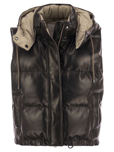 Leather Down Jacket - Brunello Cucinelli - Modalova