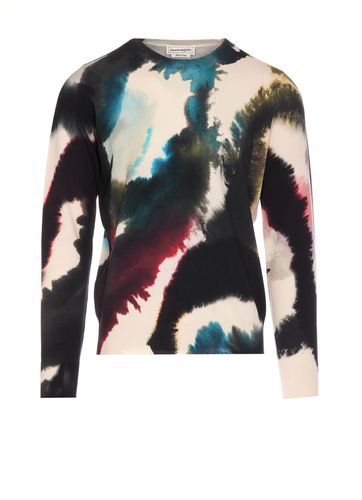 Watercolor Print Sweater - Alexander McQueen - Modalova