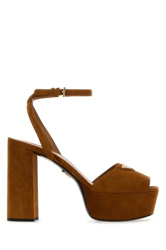 Prada Caramel Suede Sandals - Prada - Modalova