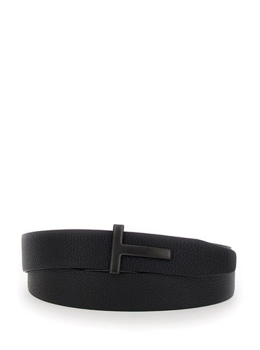 Belt With T Buckle In Leather Man - Tom Ford - Modalova