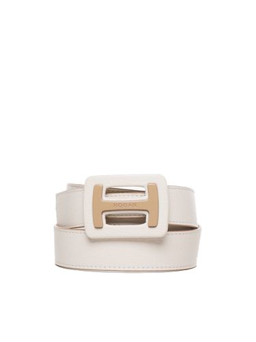 Hogan H Logo Calfskin Belt - Hogan - Modalova