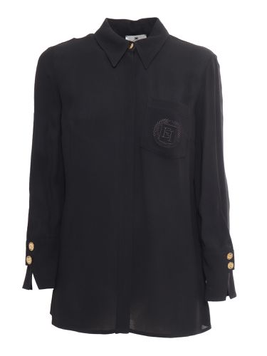 Long Sleeve Viscose Shirt - Elisabetta Franchi - Modalova