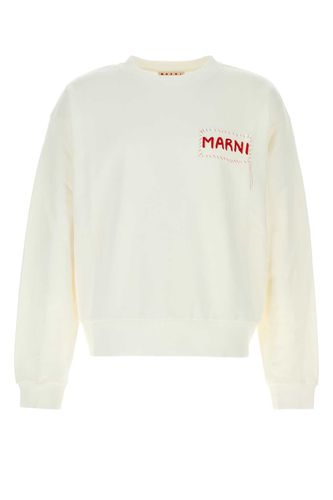 Marni White Cotton Sweatshirt - Marni - Modalova