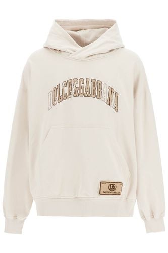 Hooded Sweatshirt With Embroidered Logo - Dolce & Gabbana - Modalova