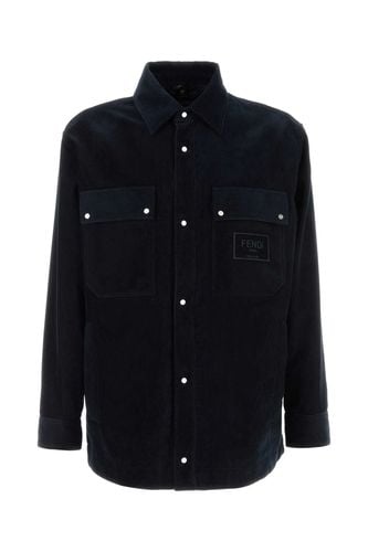 Fendi Navy Blue Corduroy Jacket - Fendi - Modalova