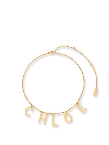 Chloé Letters Brass Necklace - Chloé - Modalova