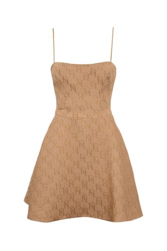 Raffia Dress And Lurex Logo - Elisabetta Franchi - Modalova