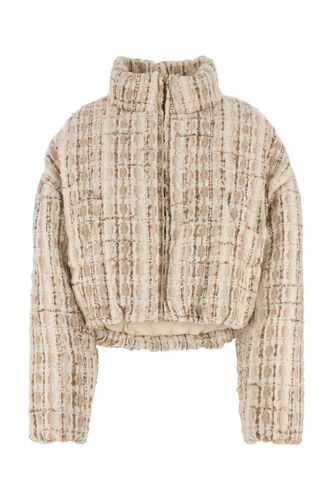 Embroidered Tweed Down Jacket - Khrisjoy - Modalova