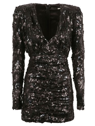 Sequin V-neck Mini Dress - Rotate by Birger Christensen - Modalova