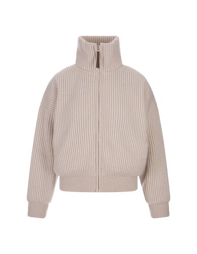 Rikki Padded Bomber Jacket In Ice Cashmere - Fedeli - Modalova