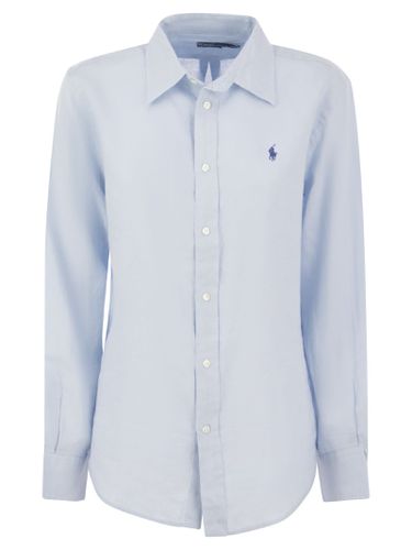 Relaxed-fit Short Shirt In Light Blue Linen - Polo Ralph Lauren - Modalova