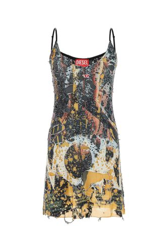 Multicolor Stretch Cotto Blend D-jena-dev Mini Dress - Diesel - Modalova