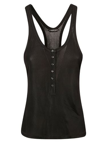 Lustrous Microrib Jersey Tank Top - Tom Ford - Modalova