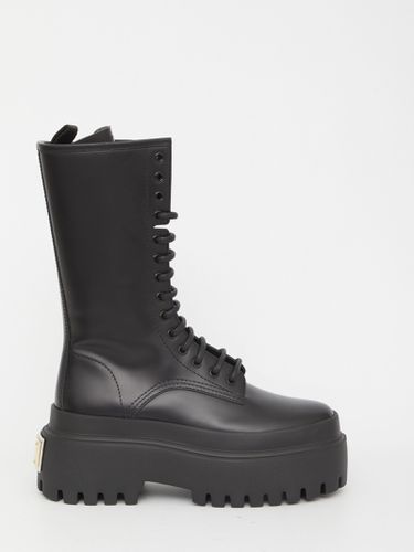 Dolce & Gabbana Black Leather Boots - Dolce & Gabbana - Modalova