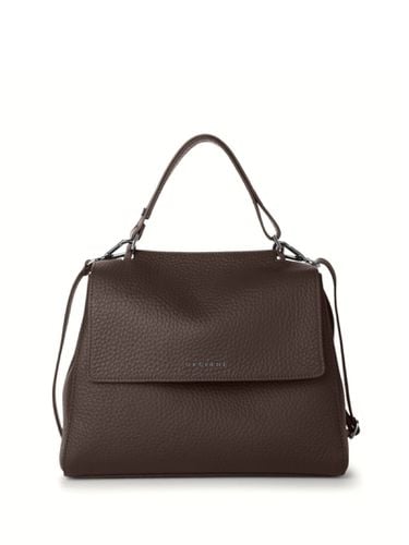 Sveva Medium Choco Leather Shoulder Bag - Orciani - Modalova