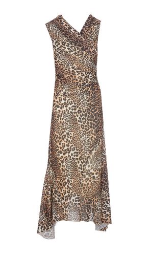 Ganni Marl Mesh Leopard Dress - Ganni - Modalova