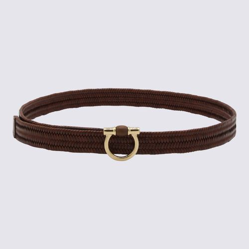 Ferragamo Brown Leather Belt - Ferragamo - Modalova