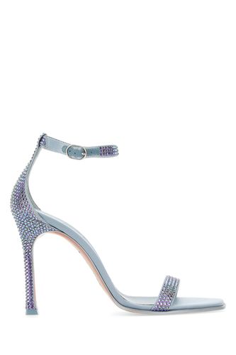 Embellished Satin Kim Sandals - Amina Muaddi - Modalova