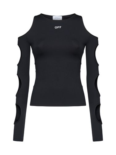 Black Top With Logo And Meteor Cut-out - Off-White - Modalova