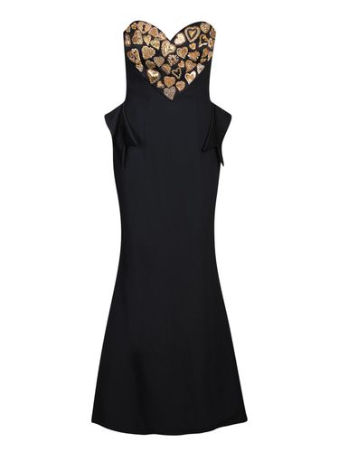 Sweetheart-neck Embroidered Strapless Maxi Dress - Moschino - Modalova