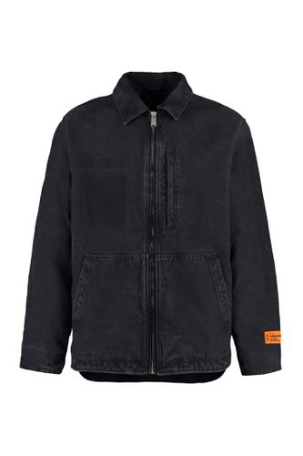 Bleach Wash Denim Jacket - HERON PRESTON - Modalova