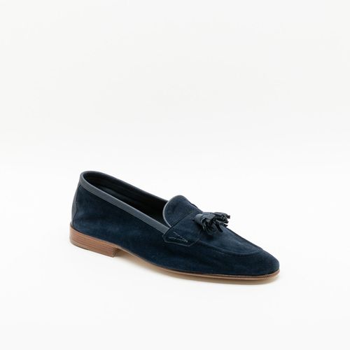 Portland Navy Baby Calf Unlined Tassel Loafer - Edward Green - Modalova