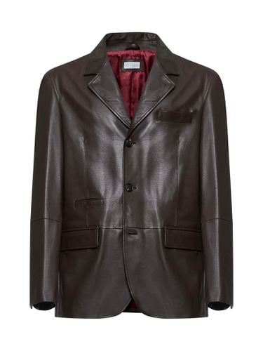 Brunello Cucinelli Leather Jacket - Brunello Cucinelli - Modalova