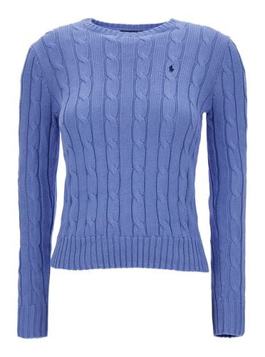 Light Blue Tight Fit Crew Neck Sweater In Cotton Woman - Ralph Lauren - Modalova