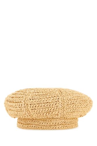 Prada Beige Rafia Baker Boy Hat - Prada - Modalova