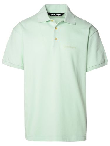 Polo Shirt In Green Cotton - Palm Angels - Modalova