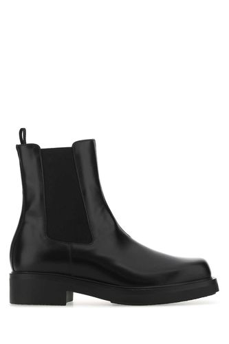Prada Black Leather Ankle Boots - Prada - Modalova