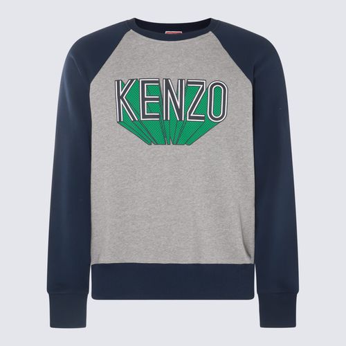 Green And Blue Cotton Sweatshirt - Kenzo - Modalova