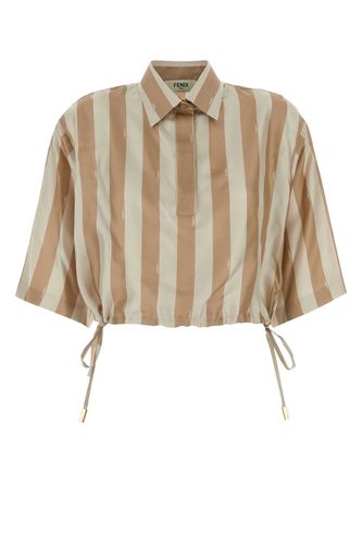 Fendi Printed Silk Polo Shirt - Fendi - Modalova