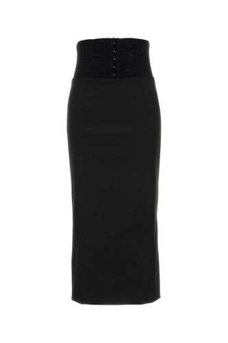 Dolce & Gabbana Black Satin Skirt - Dolce & Gabbana - Modalova