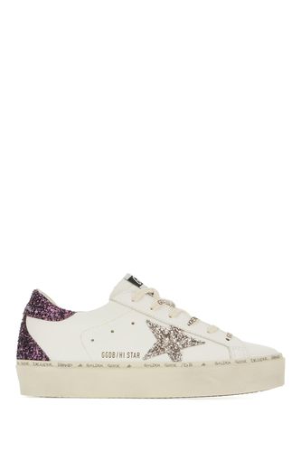 White Leather Hi-star Sneakers - Golden Goose - Modalova