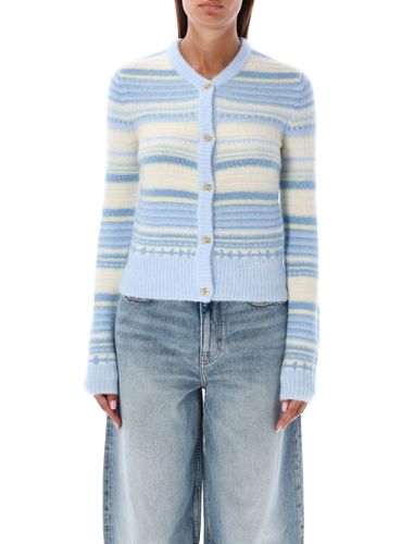 Ganni Soft Wool Stripe Cardigan - Ganni - Modalova