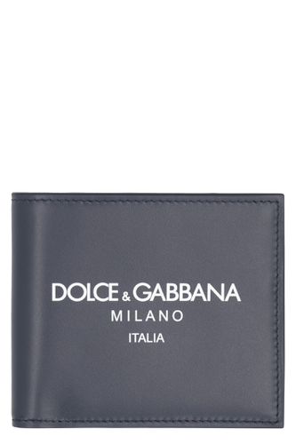 Leather Flap-over Wallet - Dolce & Gabbana - Modalova